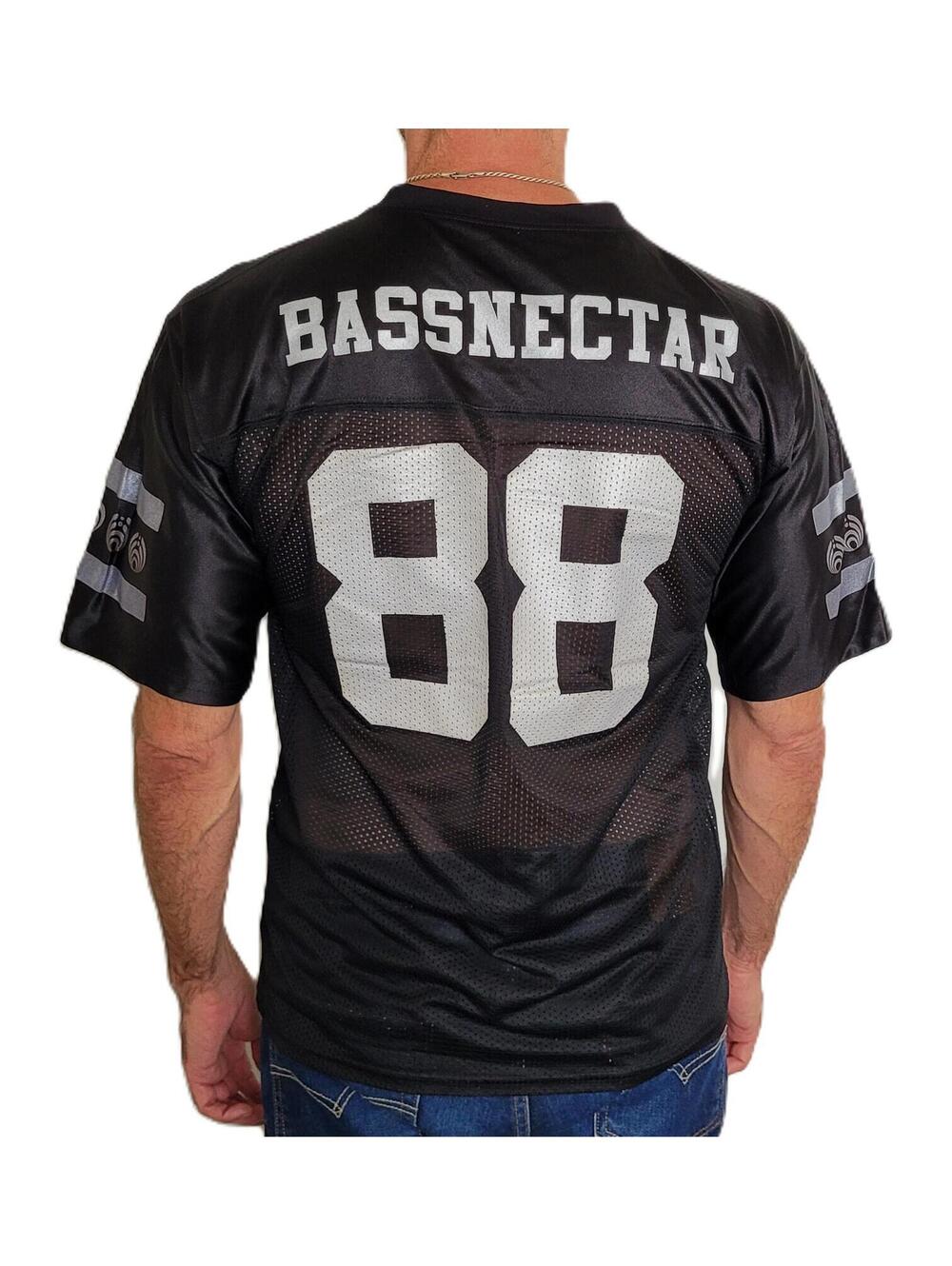 Bassnectar 88 Football Jersey Mesh V-Neck Men’s Medium Black Augusta Sportswear